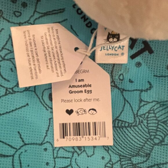 NWT Jellycat Amuseables Boiled Egg Bride and Groom Set - Picture 4 of 5